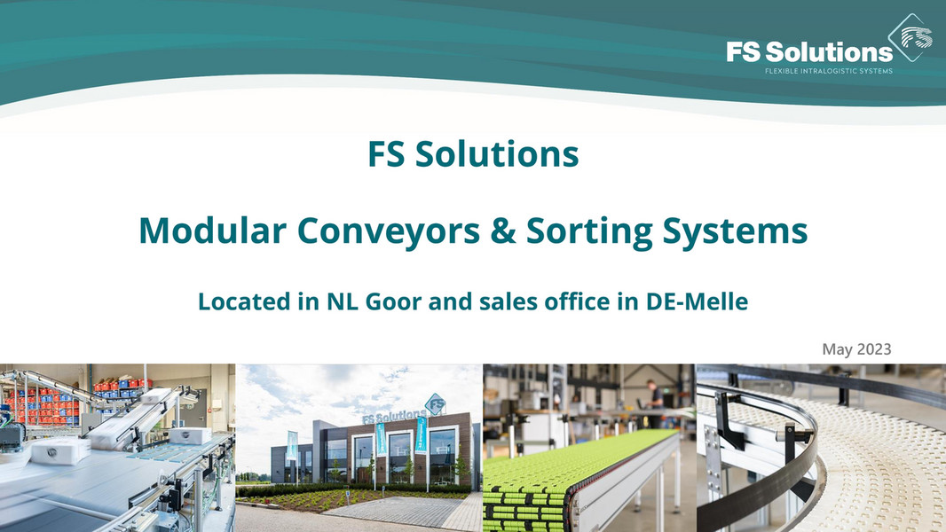 FS Solutions Presentation FS Solutions Logimat 2023 Page 1